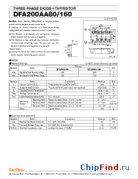 Datasheet DFA200AA160 производства SanRex